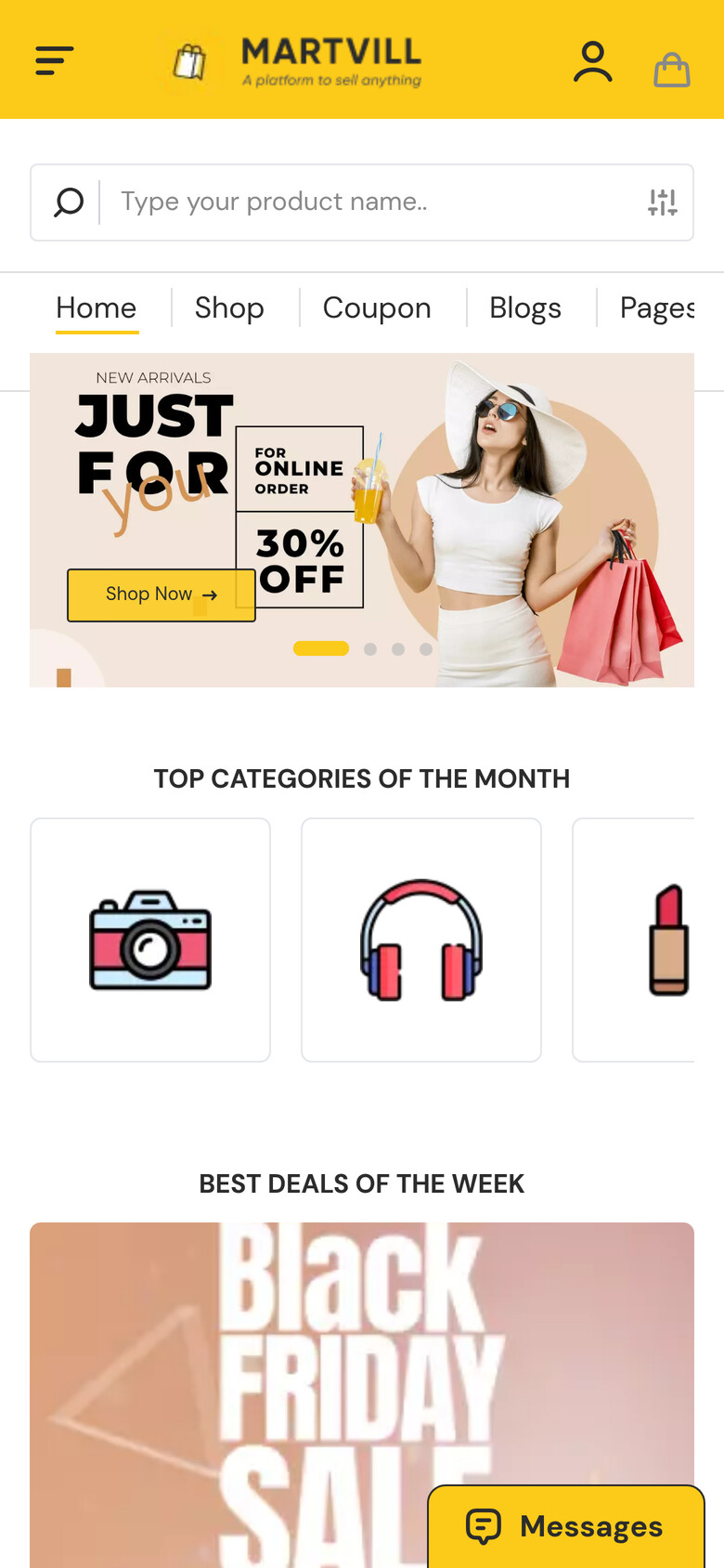 Blue Wolf Market — browse products and deals